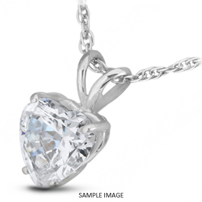 18k White Gold Classic Style Solitaire Pendant 1 01 Carat D Vs2 Heart Shape Diamond From Traces - Solitaire Heart Shaped Diamond Pendant 18k White Gold Classic Style Solitaire Pendant 1 01 Carat D Vs2 Heart Shape Diamond From Traces - Solitaire Heart Shaped Diamond Pendant