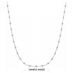 3.00 Carat tw. 30 Round Brilliant Diamonds set in 18k White Gold Diamond by the Yard Necklace (H-SI2)