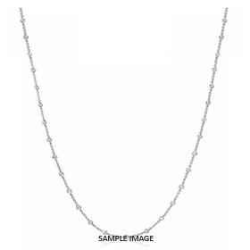 1.70 Carat tw. 34 Round Brilliant Diamonds set in 18k White Gold Diamond by the Yard Necklace (F-VS2)