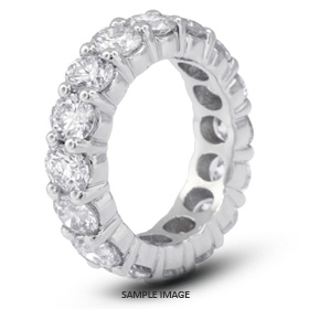 14k White Gold Classic Style Eternity Ring with 1.15 Total Carat H-VS2 Round Diamond