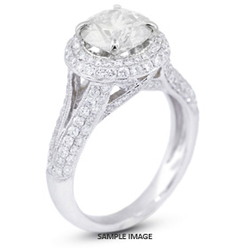18k White Gold Split Shank Semi-Mount Engagement Ring with Diamonds (1.43ct. tw.)