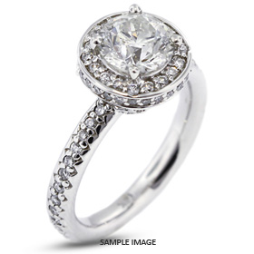 14k White Gold Pave Setting Halo Setting with Diamonds (1.28ct. tw.)