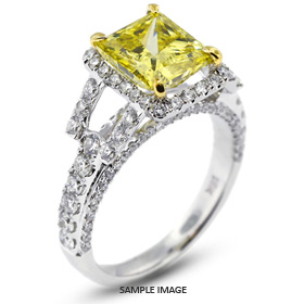 18k White Gold Micro Pave Setting Side Stone Setting with Diamonds (1.92ct. tw.)