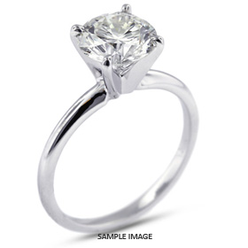 14k White Gold Classic Solitaire Ring 1.99ct H-SI3 Round Brilliant Diamond