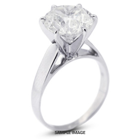14k White Gold Cathedral Style Solitaire Ring with 1.06 Carat F-VS2 Round Diamond