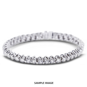 1.83 Carat Total Round Diamonds Trellis Style Tennis Bracelet in Platinum  (F-VS2)