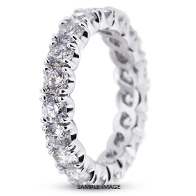 14k White Gold Eternity Band 0.69 carat total F-VS2 Round Brilliant Diamond