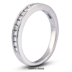 18k White Gold Nouveau Band 0.36 carat total F-VS2 Round Brilliant Diamond