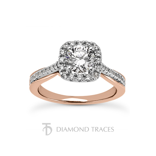 2.18ct F-SI2 Round Natural Certified Diamonds 18k Gold 