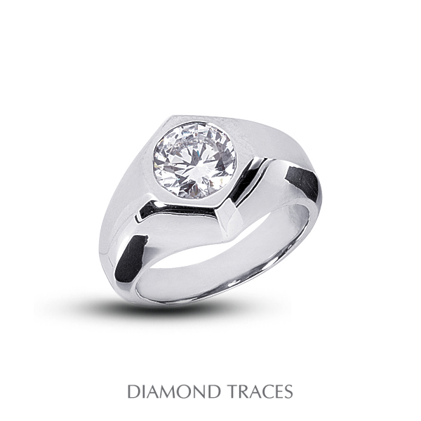 2 1/2ct D SI1 Round Earth Mined Certified Diamond 950 Plat. Classic