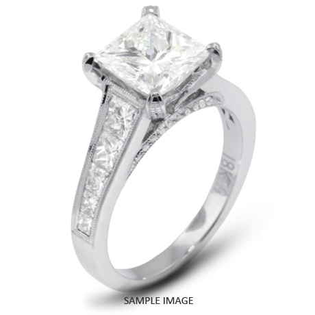 RF96 Classic TT 18K White Gold GP Engagement Wedding Ring Sise 6-9 